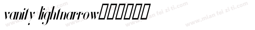 vanity lightnarrow字体转换